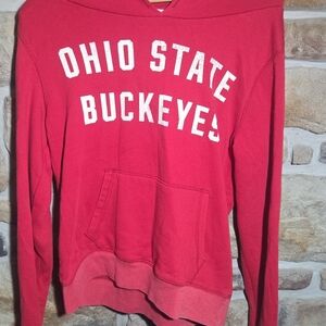 PINK Victoria’s Secret Ohio State Buckeyes Hoodie Red M Medium LOVE PINK Back